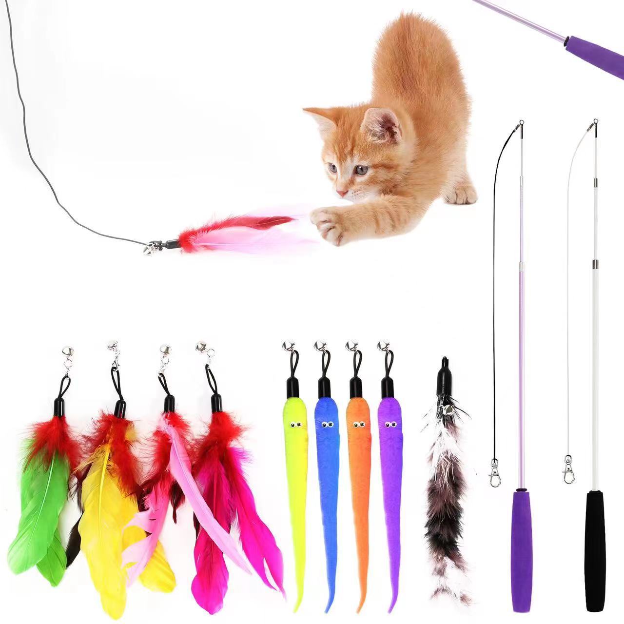 cat toy feather wand 