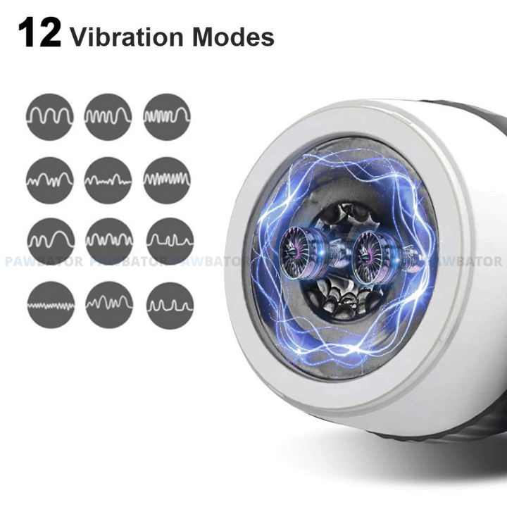 The pawbator 12 vibration modes