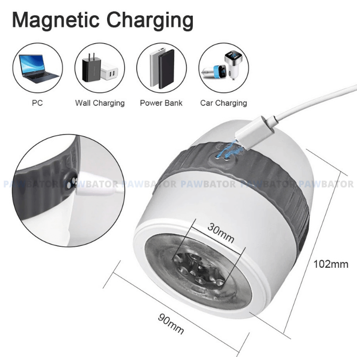 The pawbator magnetic charging white