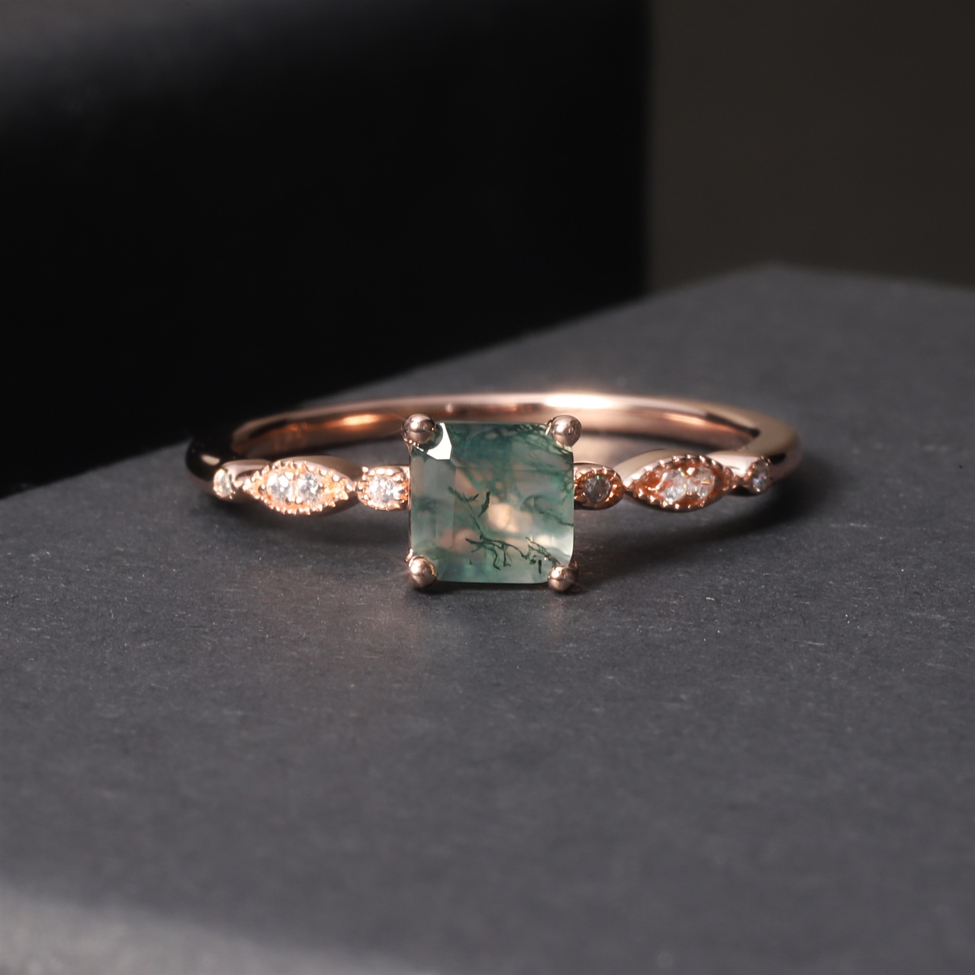 moss agate ring moss agate ring