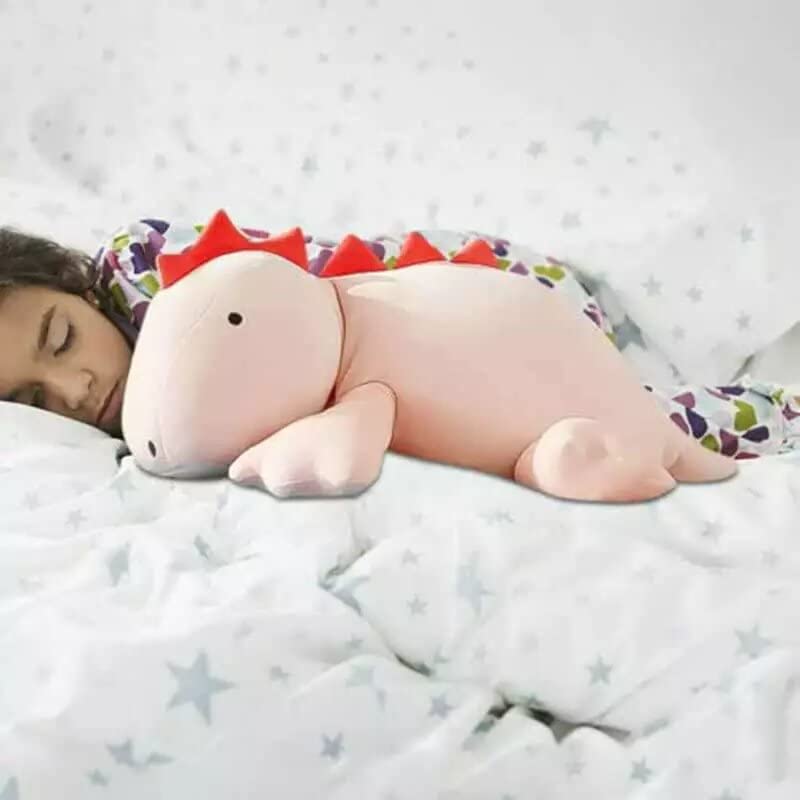 Dinosaur Weighted Plush Kids' Throw Pillow Pink - Pillowfort™