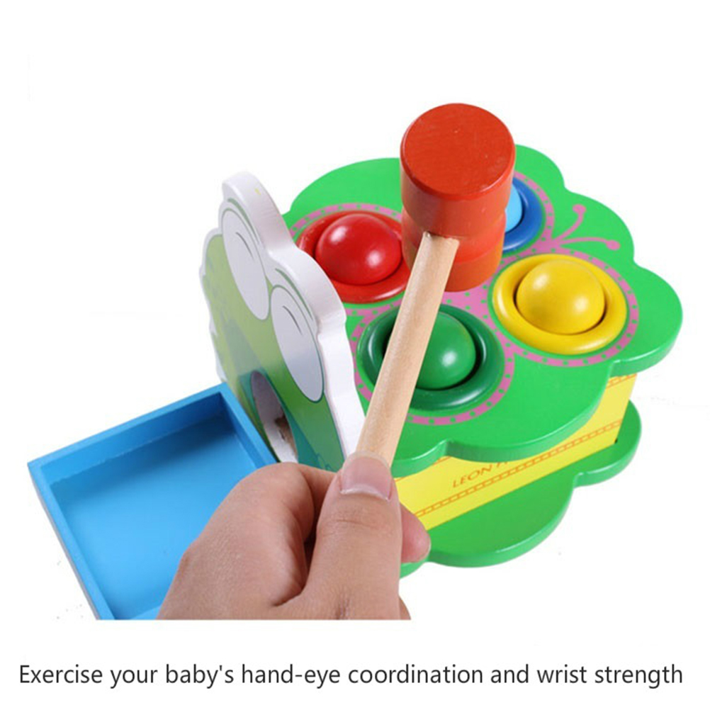 Wooden -Frog -Knockout -Table -Toy