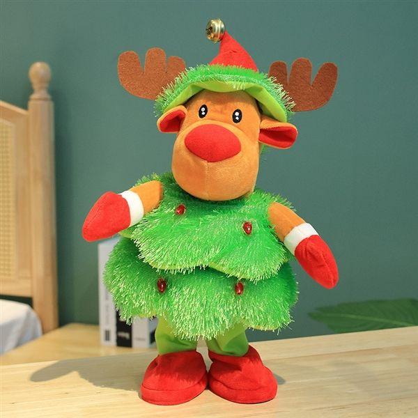 Sing and Dance Christmas Tree Plush Stuffed Electric Toys Christmas Gift for Kids, 15.7"