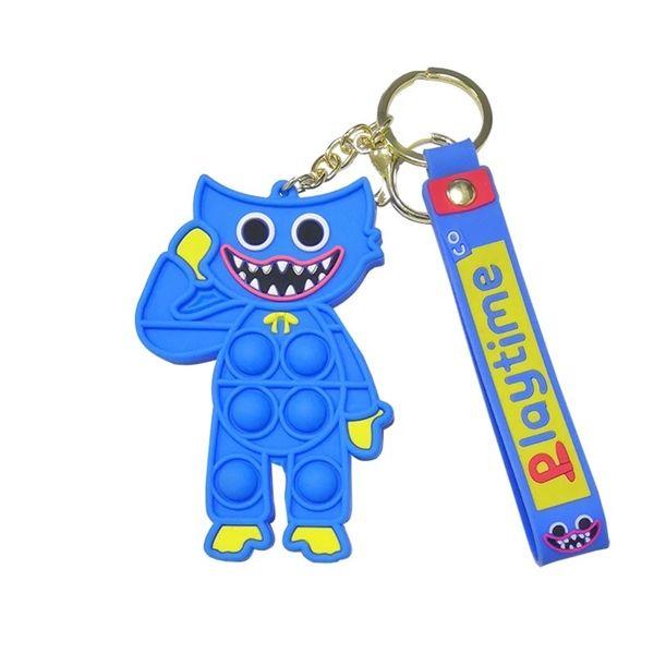 Huggy Wuggy Pop It Poppy Playtime Keychain Built-in Lamp Beads can Emit Light