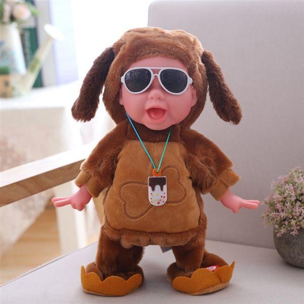 Ice Cream Dancing Singing Crying Walking Baby Girl Electric Plush Doll Baby KIBTOY