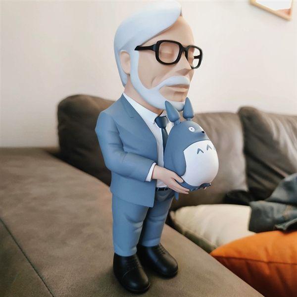 KIBTOY™ High quality Trendy Brand Trendy Play Manager Hayao Miyazaki(みやざき はやお) Totoro Doll Handmade Decoration Toy Doll Model 30cm tall