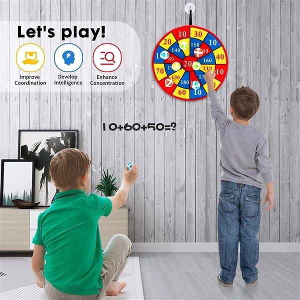 KIBTOY™ Large Dart Board with sticky balls 