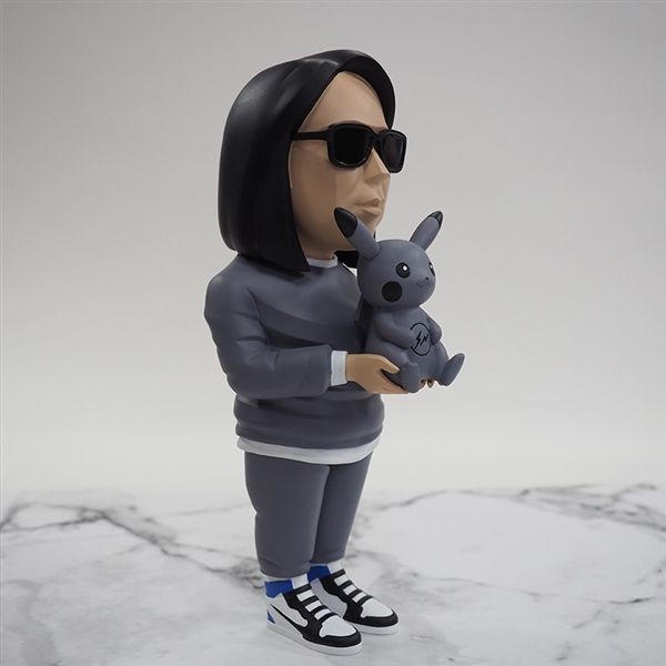 KIBTOY™ High quality resin Fashion Play Manager Hiroshi Fujiwara(ヒロシ／ふじわらひろし), Lightning Pikachu GK Doll, Handmade Decoration Toy Model 30cm tall